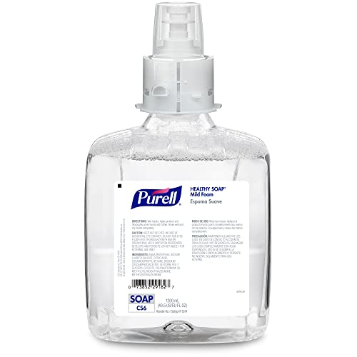 PURELL Brand HEALTHY SOAP Mild Foam CS6 Starter Kit, 1-1200 mL Brand Healthy SOAP Mild Foam Refill + 1 CS6 Graphite Automatic Soap Dispenser (Pack of 1) ? 6574-1G - Manufactured by GOJO, Inc.