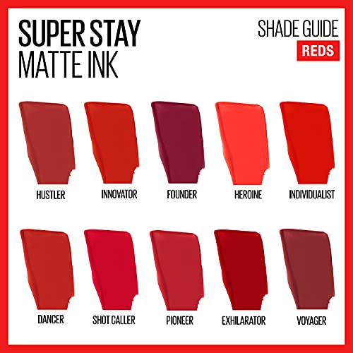 MAYBELLINE Super Stay Matte Ink Liquid Lipstick Makeup Bundle with Shades Pioneer and Lover, Long Lasting High Impact Color, Up to 16H Wear, 2 Count