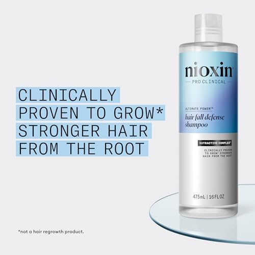 Nioxin Hair Fall Defense Shampoo | Activates Hair Follicles for Visibly Less Hair Loss| With Lauric Acid, Caffeine, Niacinamide and Sandalore