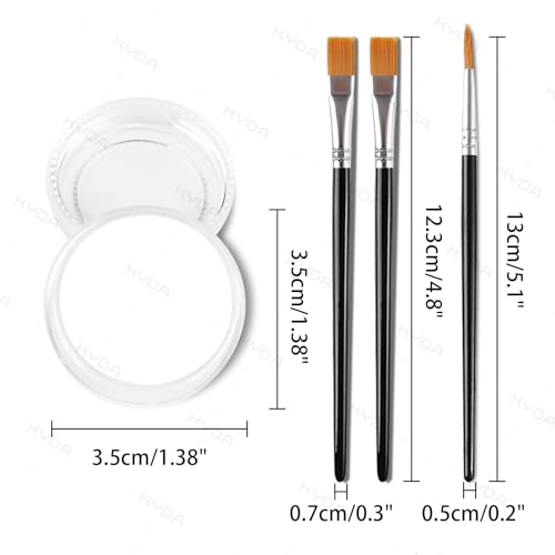 KYDA Black White and Light Blue Face Paint Kit, Face Body Painting Kit with Brush for Sally Corpse Bride Smurf Avatar Mermaid Demon SFX Makeup and Costume Cosplay, Eyes for Spot Games
