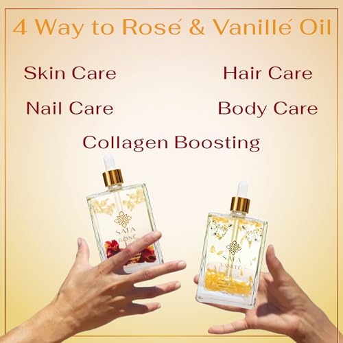 SAFA Rosill?- Ros? and Vanill? Oil for Skin, Face, Hair, Nails, and Aromatherapy