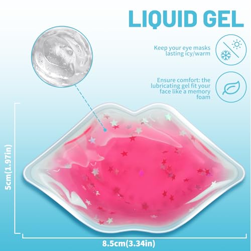 Lip Masks, Lip Shape Gel Ice Pack, Gel Ice Pack for Lip Filler After Care, Reusable Hot Compress, Lip Care Pad for Reduce Swelling(30 pcs)