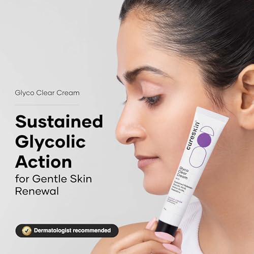 Cureskin Glyco Clear Cream | Repair Cream with Sustained Release | Glycolic Acid, Amino Acids and Prebiotics