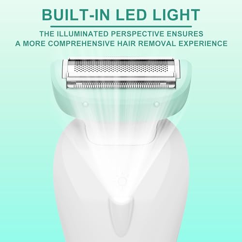 Solimpia Lady Shavers Electric Shaver for Women Electric Razor for Arm Leg Armpit Bikini Cordless Portable Painless IPX6 Waterproof USB Rechargeable Dry Wet