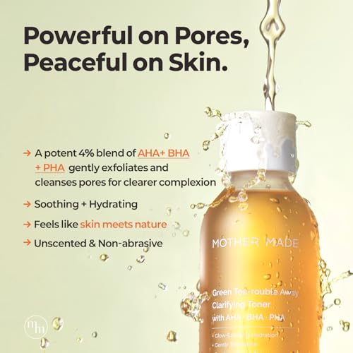 MOTHER MADE Green Tea-Rouble Away Clarifying Toner with AHA BHA PHA 150 ml