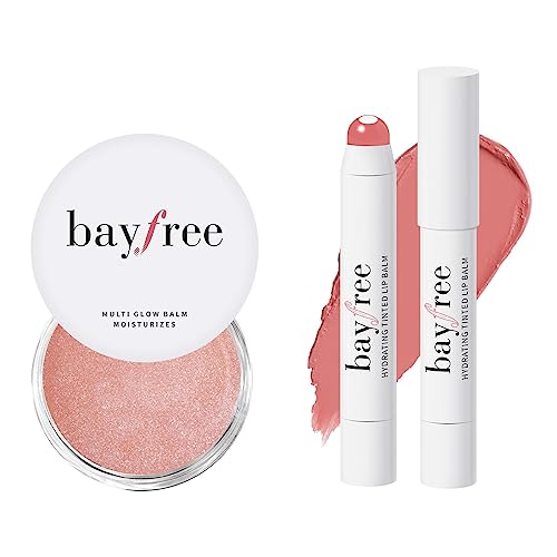 bayfree Cream Blush for Cheeks Radiant Finish, Hydrating, Creamy, Lightweight & Blendable Color, Vegan & Smooth Lip Color Balm, Hydrating Vitamin E