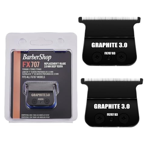 Replacement Blades Compatible with BaByliss PRO Barberology Trimmer Blade,Zero-Gapped Replacement Trimmer Blade Compatible with BaBylissPRO FX787 & FX726 Trimme (7 Black-002)