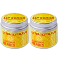 Handmade Heroes Turmeric & Vitamin C Lip Scrub Set ? 2 Pack Natural Vegan Sugar Polish Lip Exfoliator - Brightening & Conditioning for Dark, Dry, Chapped Lips