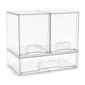 Sorbus Acrylic Storage Containers - 3 Pack, Stackable Storage Bins Set for Bathroom Organization - Clear Acrylic Drawer Organizers - Makeup Case Pull-Out Drawers (7.6¡¯¡¯ Tall and 12.1¡¯¡¯ Wide)