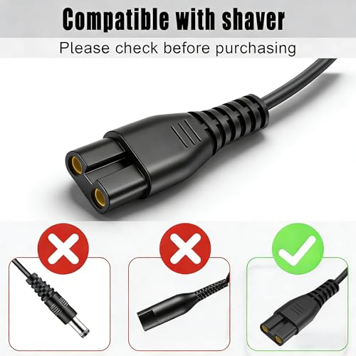 4.5V Charger Compatible with BaByliss PRO FX870, FX788, FX787, FXSSM, FX820, FX726, FX825 Hair Clippers Shaver Trimmers Charging Cable Power Supply Adapter