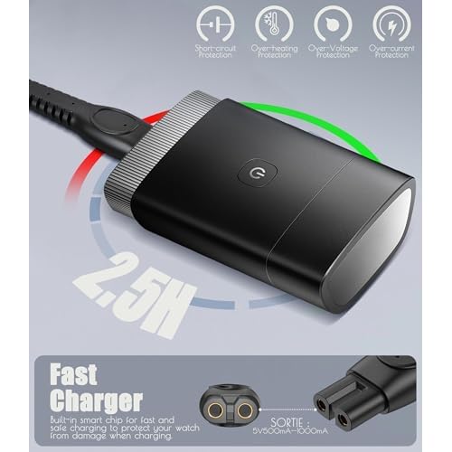 3 Packs 5V USB Charger Compatible with Philips One Blade 360 ??QP2834 QP2824 QP4631, QP1924, One Blade Pro 360 QP6552 QP6652, MG7962 MG7950, S5898 Electric Shaver Trimmer Charging Cable [5V]