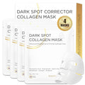 Deep Collagen Face Mask Overnight Hyrdrogel Korean Skincare - Dark Spot Corrector & Niacinamide - Hydrating Pore Minimizing Glass Skin Anti Aging | 0.88oz (25g) x 4ea