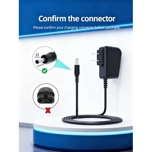 4.9V Power Charger for Andis Slimline Pro Li-Ion T-Blade Trimmer D-8 32490 32400 32475 32810 32690 33785 32445 32485 32680 ? AC Adapter Cord for Andis Hair Clippers
