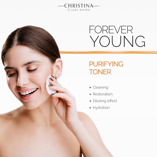 Christina - Forever Young Purifying Toner - Hydrating Facial Toner for Oily & Dry Skin - Cleanses and Removes Excess Oil - pH-Balancing Astringent with Witch Hazel & Quillaja - Alcohol-Free - 300ml