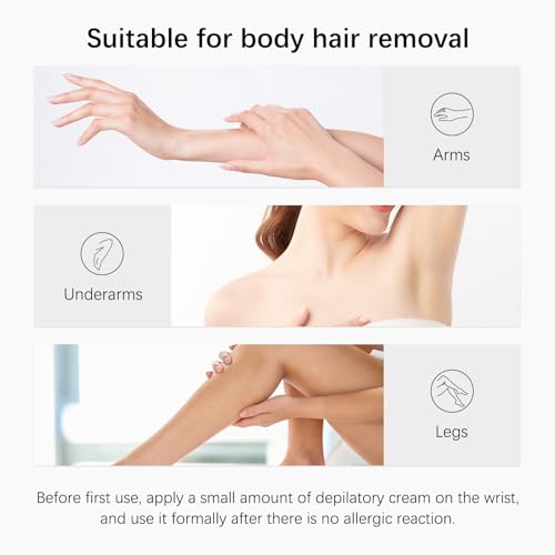 Body Hair Cream for Women & Men, Plant-Based Formula with Shea Butter, Skin-Smoothing Moisture Care, 3.38 fl oz