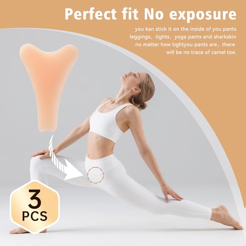 3 Pack Y Shape Bikini Line Cover Hider|SeamlessHider| Underwear Guard|Reusable invisible self-adhesive silicone pads for women|cover for leggings swimsuits all White and Pink