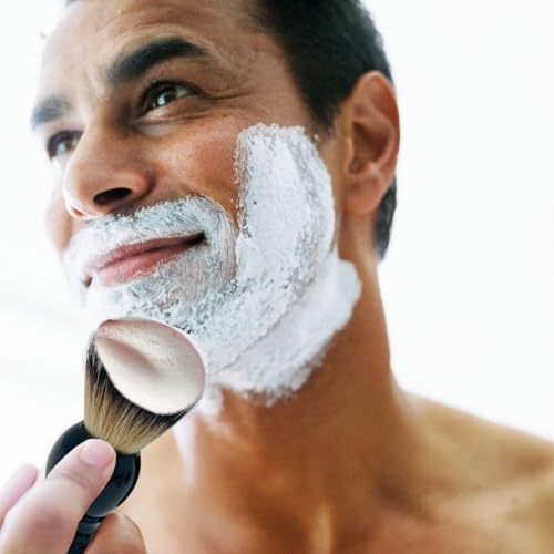 G.B.S Synthetic Shaving Brush with Travel Tube - Professional Wet Shaving Kit, Vegan Bristles, Men¡¯s Grooming Essentials
