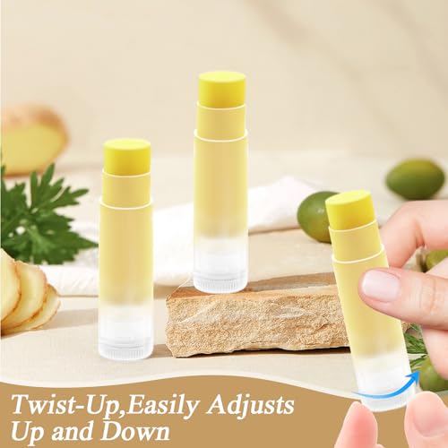 150 Pcs 5.5g Twist-up Lip Balm Tubes,Empty Plastic Chapstick Containers Rotatable Deodorant Sample Containers for DIY Lipsticks,Lip Gloss,Homemade Solid Perfume,Suitable for Filling Tray,Clear
