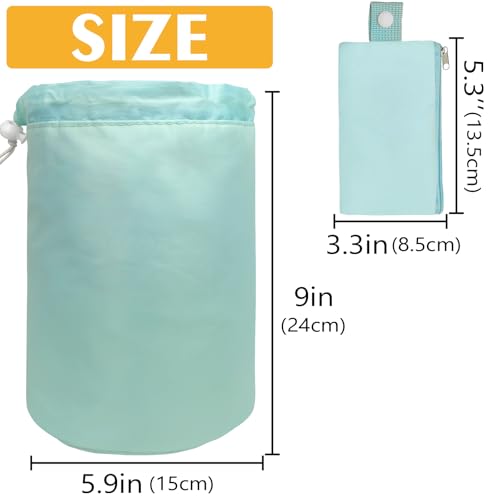 INVODA Drawstring Makeup Bag for Women 24PCS Cosmetic Bag Large Travel Make up Bags Portable Barrel Toiletry Bag Toiletries Pouch Travel Cosmetic Organizer (24PCS)