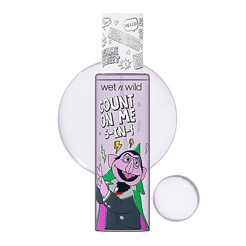 wet n wild Sesame Street 5-in-1 Prime & Set Face Mist, Floral Scented Makeup Setting Spray with Hyaluronic Acid & Niacinamide, Cruelty-Free - Count On Me
