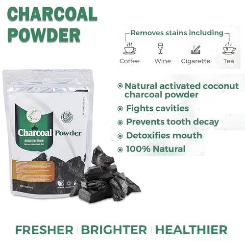 SVATV Activated Charcoal Powder | Natural Face Masks | Cleanse Excess Oil | Brightening skin | Ingredient for Dental Care | Fresh Glowing Skin - 227g, Half Pound, 8 Ounce