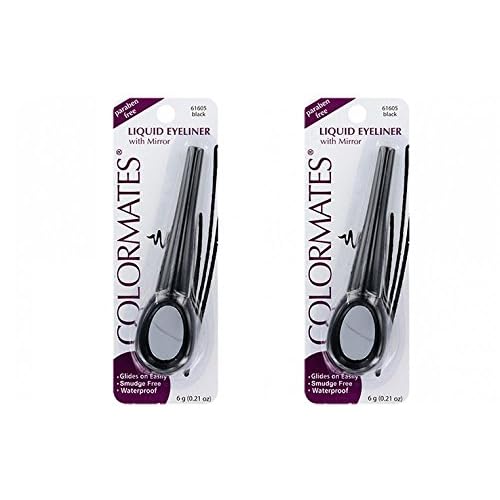 Colormates Liquid Eyeliner with Mirror Pack of 2 Black