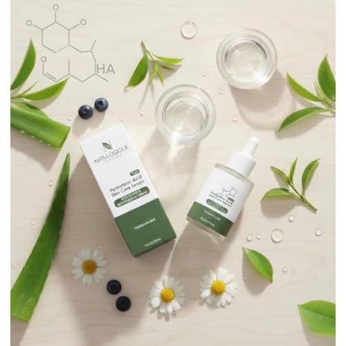 Hyaluronic Acid Serum for Face and Skin, Organic Anti-Aging Face Moisturizer for Fine Lines & Wrinkles ? Vegan and Natural Skincare ? 1oz (30ml) by Natulogique