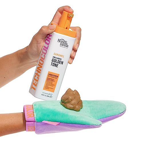 Bondi Sands Technocolor Caramel Value Kit | Includes Lightweight Sunless Foam + Reusable Mitt for a Flawless Finish ($34 Value)