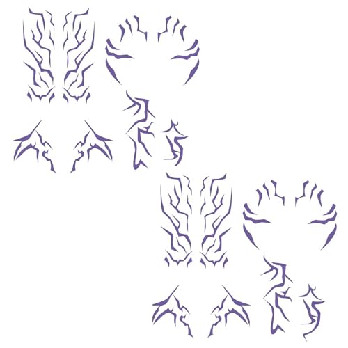 Temporary Tattoos Rumii Cosplay Accessories,Cosplay Tattoos Stickers Purple (2)