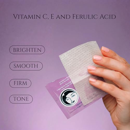DERMAdoctor Exfoliating Toner Pads - Illuminating Chemical Peel for Face - Vitamin C Glycolic, Lactic Acid - AHA & BHA Liquid Exfoliant Pore Pads for Wrinkles Uneven Skin Tone Enlarged Pores -30 Pack