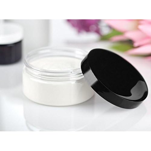 6Pcs 250ml/8oz Plastic Refillable Jars Empty Cosmetic Containers Cases with Black Lid Cream Lotion Box Ointments Bottle Food Bottle Makeup Pot Jar for Lip Balm Make Up Eye Shadow Powder (Pack of 2)