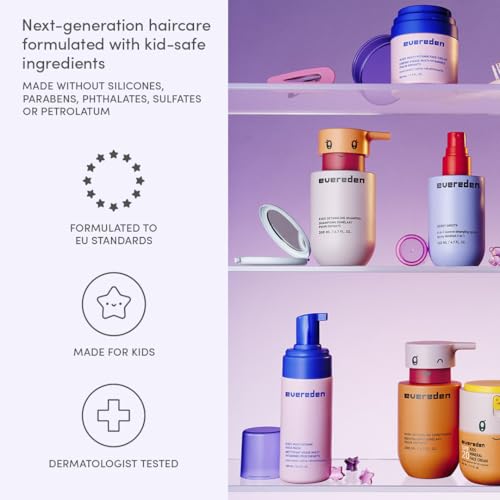 Evereden Kids Travel Set: Clean & Vegan 5-Piece Holiday Gift Set | Multi-Vitamin Skin Care Set for Toddlers with Detangling Spray, Face Wash, Cream, Shampoo, Conditioner | Travel Size Toiletries