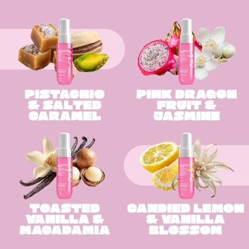 Cake Beauty Hair and Body Mist Travel Gift Set, The Finishing Touch- Fine Fragrance Mist ? Infused with Aloe and Argan Oil ?4 x 30mL/ 1 oz.