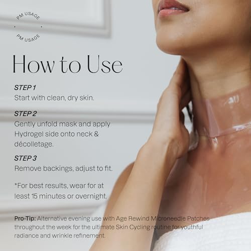 Karuna Collagen Neck & Chest Hydrogel Mask 4-Pack | Firming & Hydrating K-Beauty Masks with Collagen, Peptides & Niacinamide | For Wrinkles & Sagging Skin | Cruelty-Free