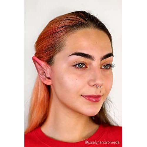 Graftobian Elf Ear Complete Makeup Kit - Elf Ears with Spirit Gum Adhesive and Skin Tone Makeup - for Cosplay, Halloween Costumes, & Theater - Full Color Instructions