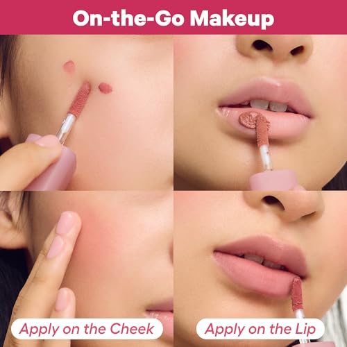 COLORGRAM NUDE BLUR TINT 08 HIP CHOCOLATE | K-Beauty Makeup, Soft-Focus Matte Lip Stain, 2-in-1 Lip & Cheek