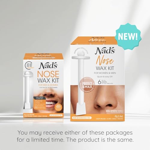Nad's Nose Wax Kit for Men & Women - Waxing Kit for Quick & Easy Nose Hair Removal, 1 Count