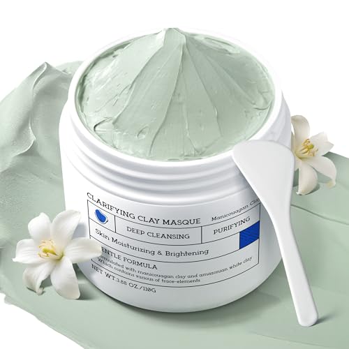 Tembusu Essence Clay Mask for Face & Sensitive Skin: Triple Mud Formula with Tembusu Extract, Deep Cleansing Pore, Oil Control, Texture Refining, Blackhead Removal ? 3.88 Oz