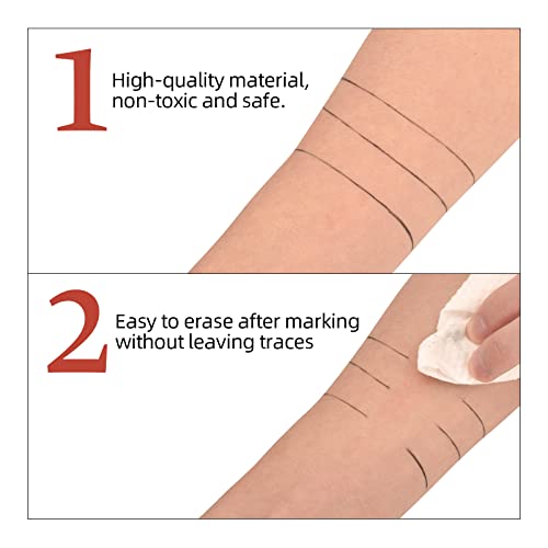 ATOMUS Eyebrow Mapping String 6 Pieces 10m(32ft) Pre-Inked Microblading String for Brow Mapping Measuring Marking Symmetrical Eyebrow Thread (Black)
