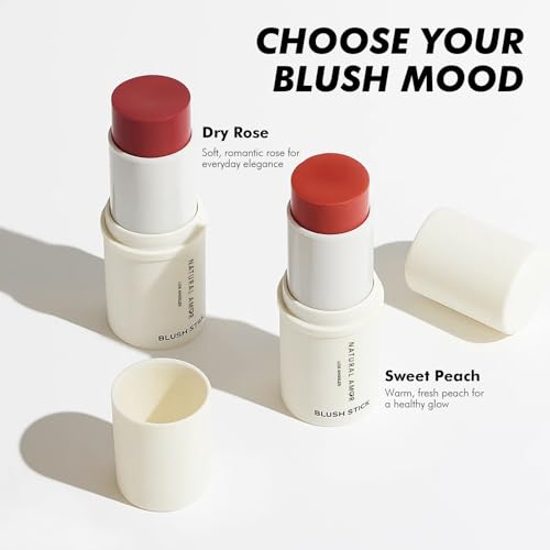 Natural Amor Blush Stick, Multi Use Makeup Stick for Eyes, Cheeks & Lips, Natural Ingredients, Dried Rose, 0.28oz