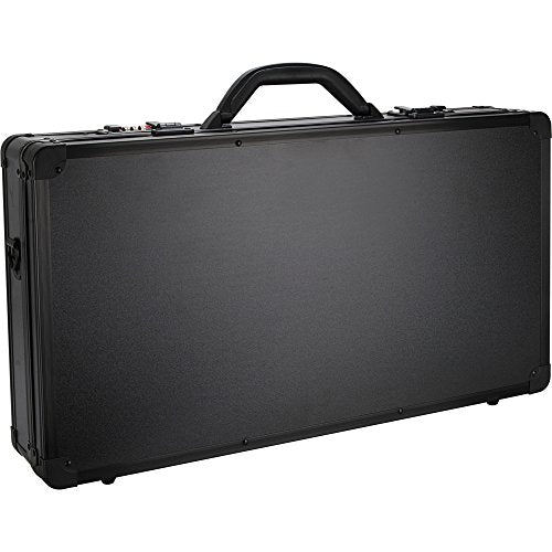 SunRise C4102 Barber Stylist Lock Attached Carrying Portable Travel Case Organizer Storage Display, Black Matte (C4102PPAB) , 22x13x4.25 Inch (Pack of 1)