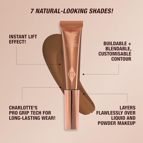 Charlotte Tilbury Hollywood Liquid Contour Wand - Easy-to-Use Contour Stick & Liquid Bronzer for Sculpting & Shaping - Leaves a Natural-Looking Sculpted Finish