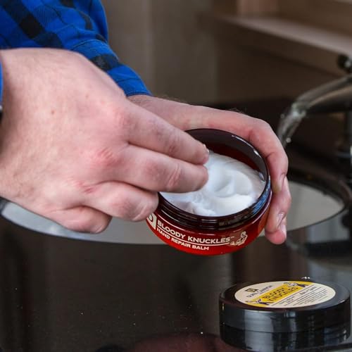 Duke Cannon Bloody Knuckles Hand Repair Balm - Unscented Moisturizer for Hardworking Hands, Repair and Revitalize Dry, Cracked Skin, (5 oz. - 2 Pack)