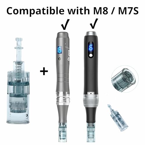 Microneedling Pen Replacement Cartridges 0.25mm for M8 & M7S ? 20PCS 16-Pin Refills, Easy-to-Use for Home Use (16 Pin,20PCS)