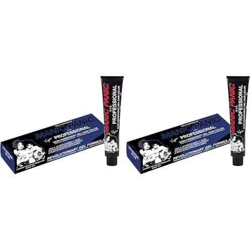 MANIC PANIC Professional Color Celestine Blue - Deep Indigo Blue Semi Permanent Gel Hair Dye - Lasts Through 40+ Washes - No Developer Required (3oz) (Pack of 2)