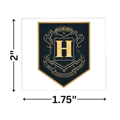 Harry Potter Hogwarts United Plastic Party Tattoos - 2" x 1.75" | Assorted Design | Pack of 24