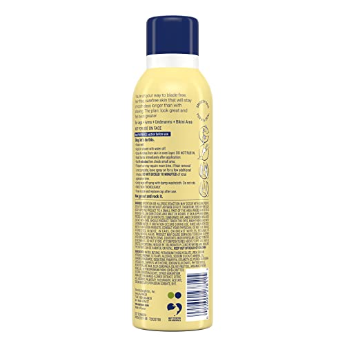 Nair Hair Remover Body Spray, Arm, Leg and Bikini Hair Removal Spray, 7.5 Oz Can (Pack of 2)