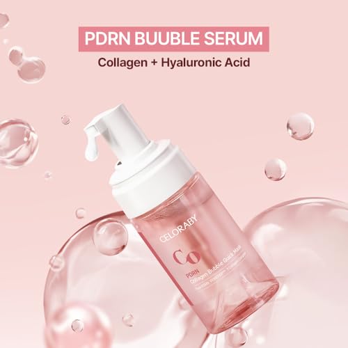 CELORABY Collagen PDRN Bubble Serum with Concentrated Marine Collagen Glass Skin Korean Ampoule Elasticity Booster Peptides Quick Mask Deep Hydration