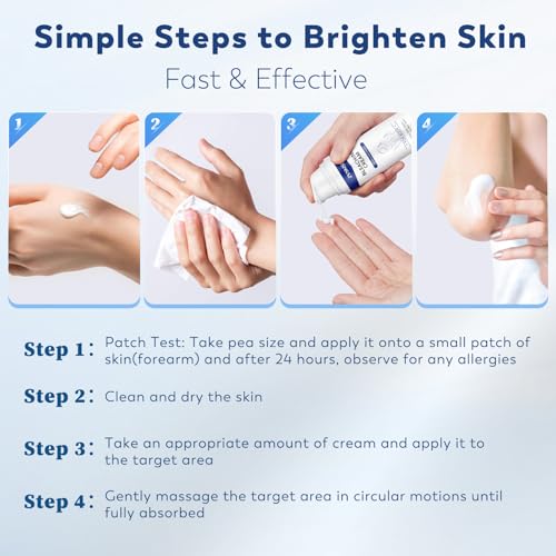 Skin Bleaching Cream - for Intimate Areas & Body, Vitamin C Dark Spot Remover for Underarms, Knees, Elbows, Inner Thighs, Bikini Line, Sensitive Skin care Cream- 1.7fl oz