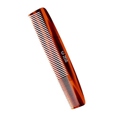 ZEUS 7.5¡± Large Beard & Mustache Comb, Handmade Saw-Cut Comb for Men¡¯s Grooming, Anti-Static, Ultra-Smooth Finish for Snag-Free Styling (Traditional) C11